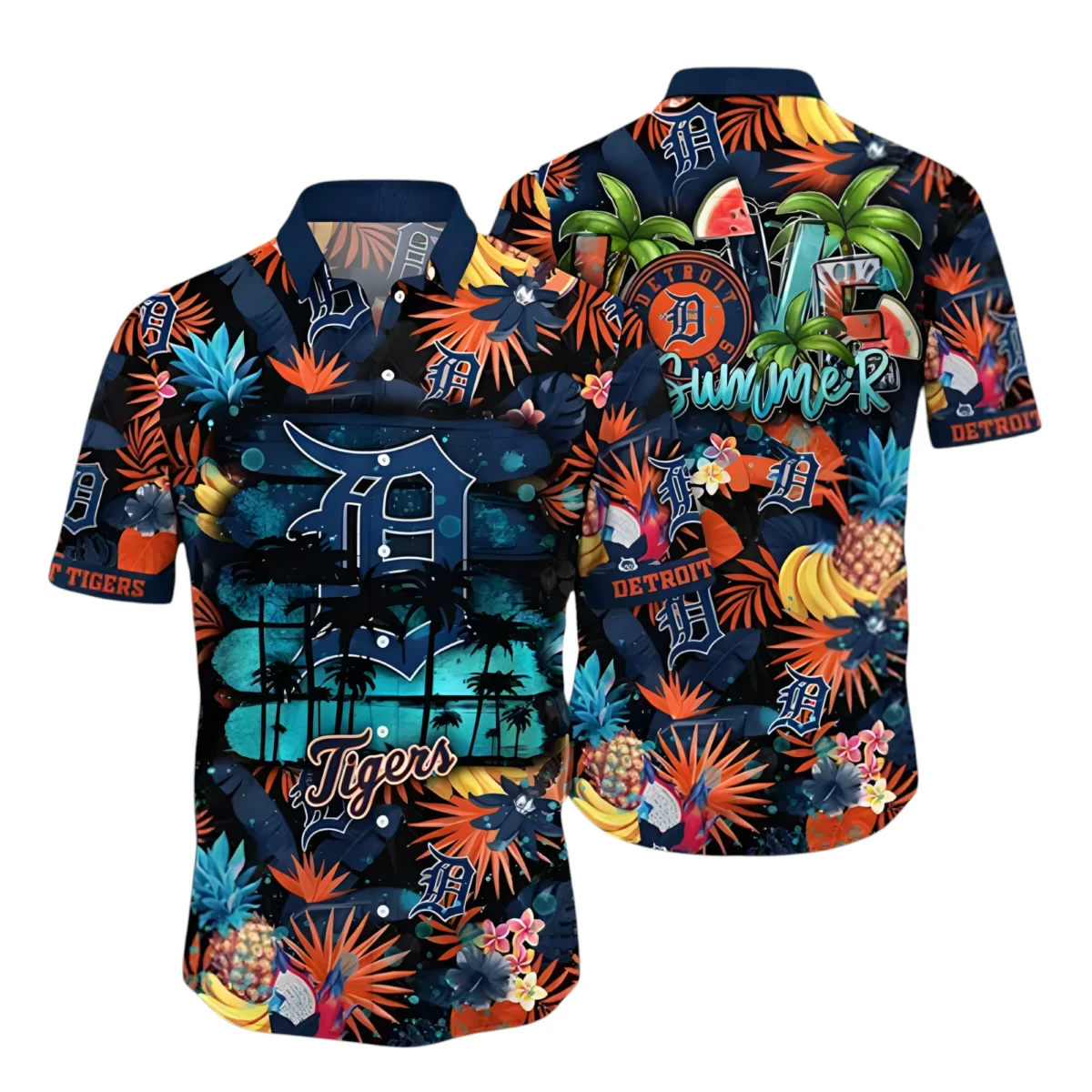 Detroit Tigers Hawaiian Shirt All Over Print, Custom Name TN310525Y7HWCT18MBDET