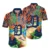 Navy Tropical Flower 3